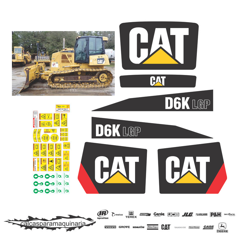 JUEGO DE CALCAS DE RESTAURACION PARA CAT D6KLGP