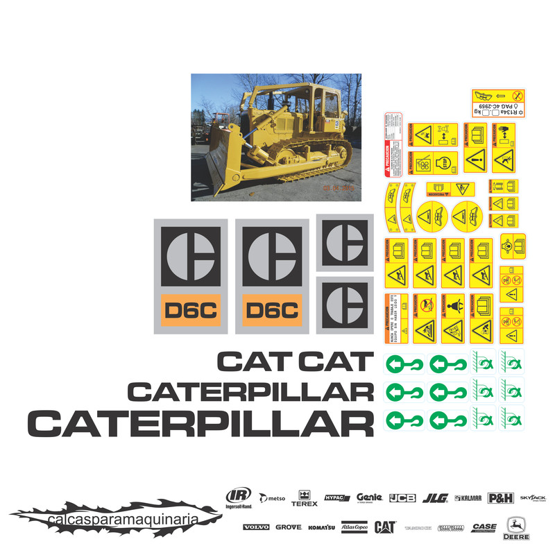 JUEGO DE CALCAS DE RESTAURACION PARA CAT D6C ANTI