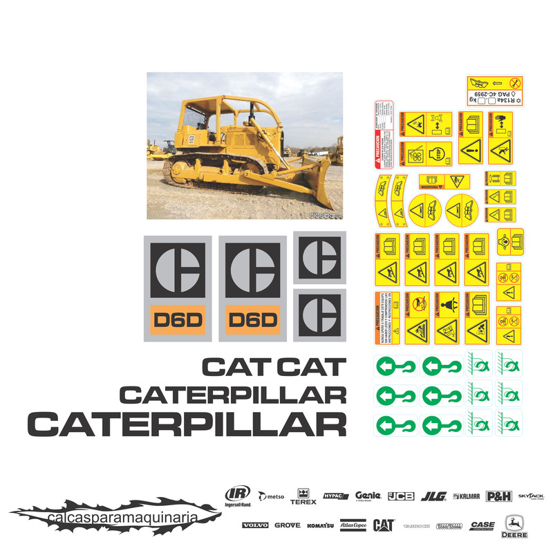 JUEGO DE CALCAS DE RESTAURACION PARA CAT D6D ANTI