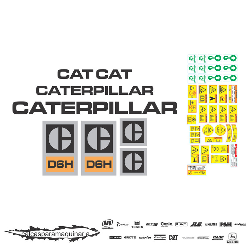 JUEGO DE CALCAS DE RESTAURACION PARA CAT D6H ANTI