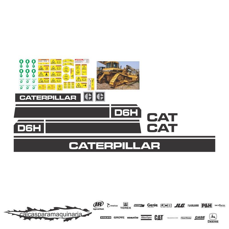 JUEGO DE CALCAS DE RESTAURACION PARA CAT D6H ANTI MODI