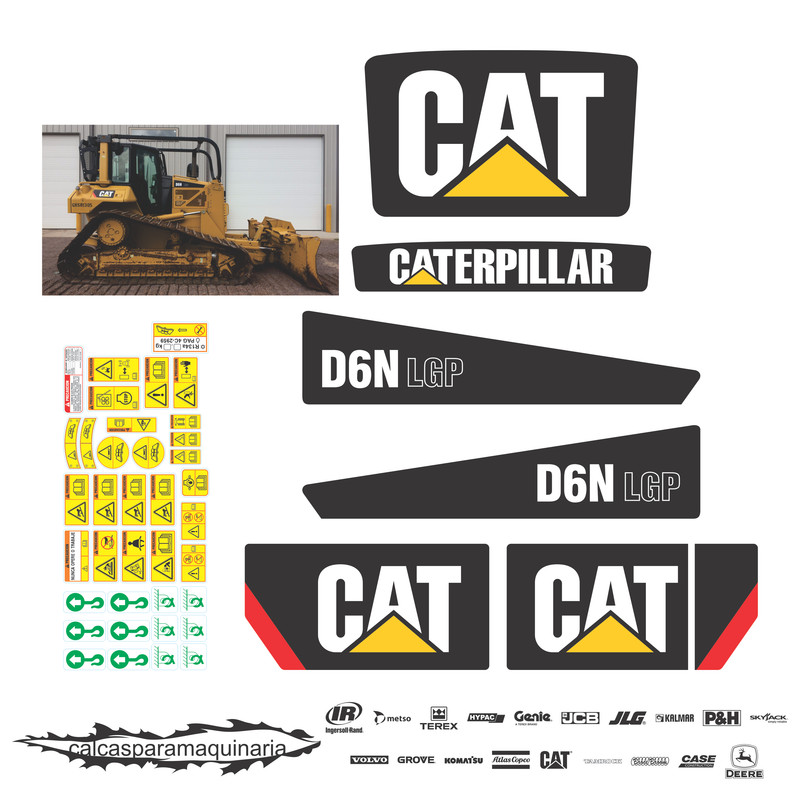 JUEGO DE CALCAS DE RESTAURACION PARA CAT D6NLGP NVO