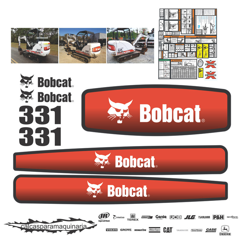 JUEGO DE CALCAS DE RESTAURACION PARA BOBCAT 331 VJO