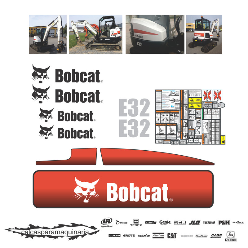 JUEGO DE CALCAS DE RESTAURACION PARA BOBCAT E32 NVO