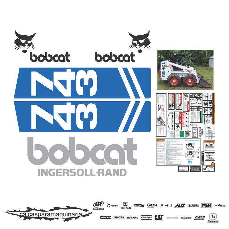 JUEGO DE CALCAS DE RESTAURACION PARA BOBCAT 743
