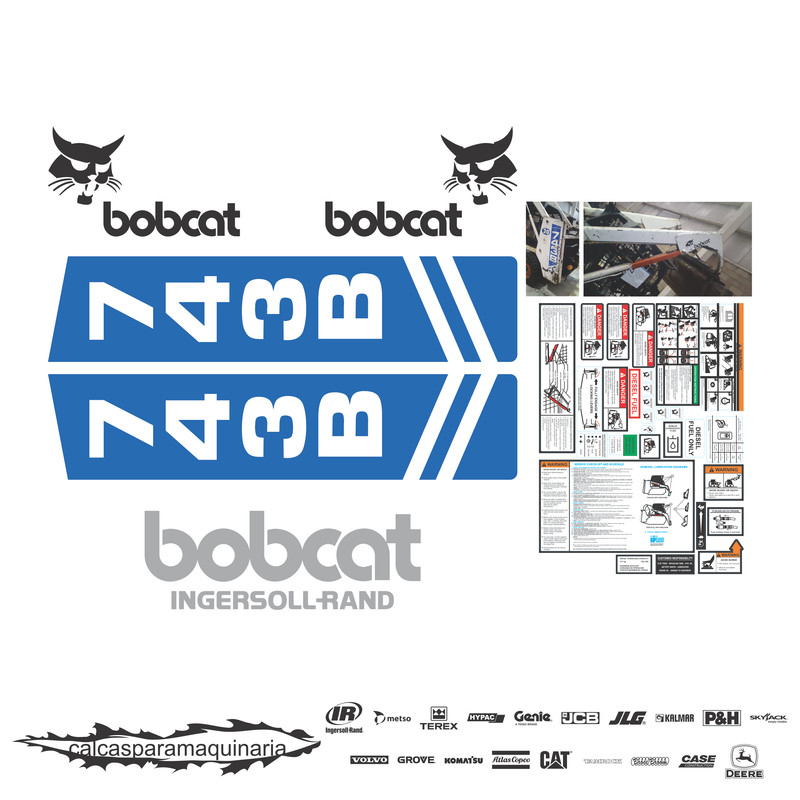JUEGO DE CALCAS DE RESTAURACION PARA BOBCAT 743B(2)