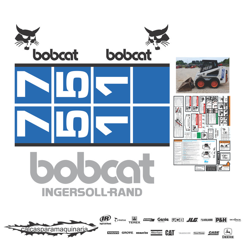 JUEGO DE CALCAS DE RESTAURACION PARA BOBCAT 751
