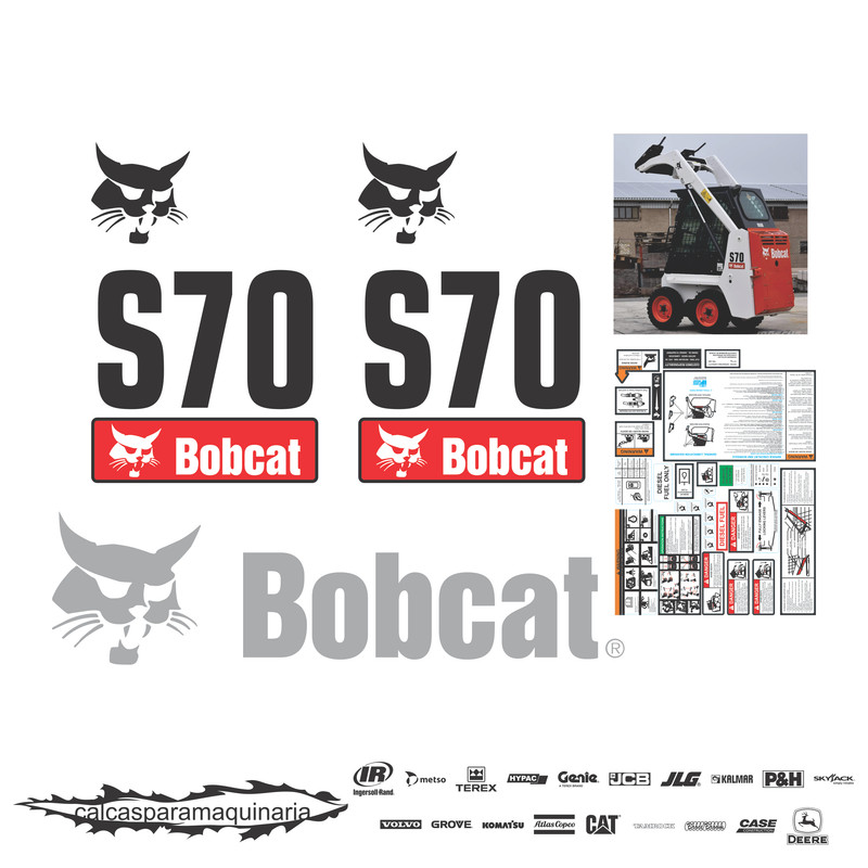 JUEGO DE CALCAS DE RESTAURACION PARA BOBCAT S70 NVO
