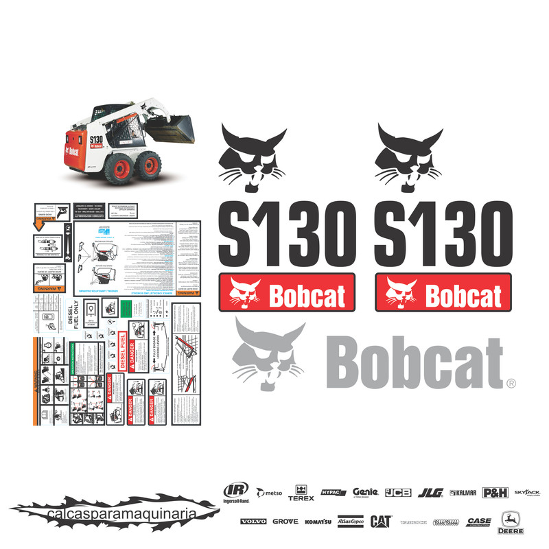 JUEGO DE CALCAS DE RESTAURACION PARA BOBCAT S130 NVO