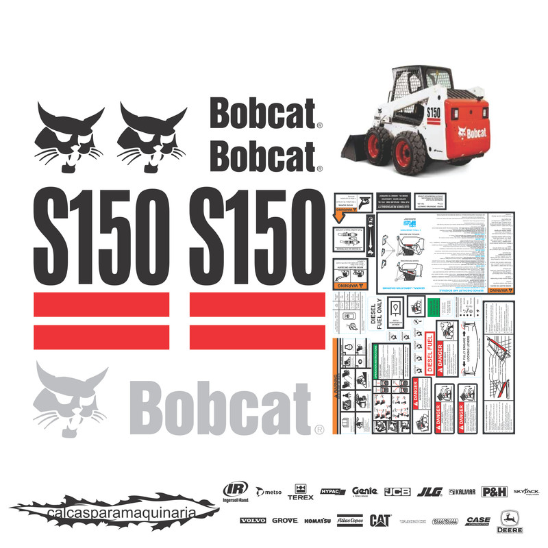 JUEGO DE CALCAS DE RESTAURACION PARA BOBCAT S150 VJO