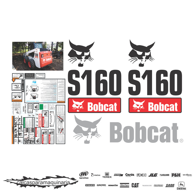 JUEGO DE CALCAS DE RESTAURACION PARA BOBCAT S160 NVO