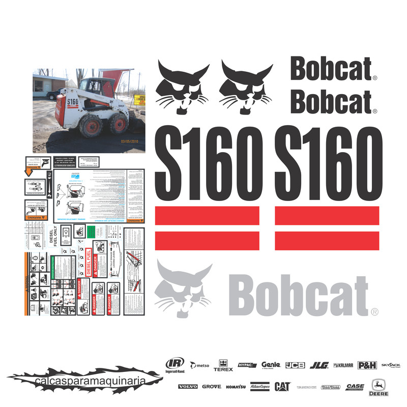 JUEGO DE CALCAS DE RESTAURACION PARA BOBCAT S160 VJO
