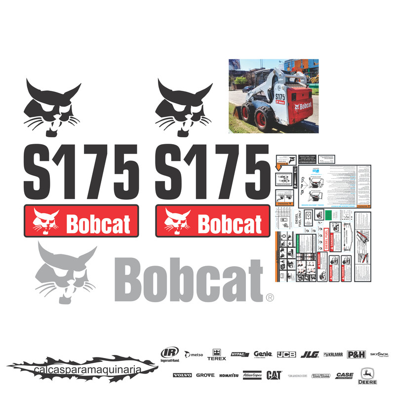 JUEGO DE CALCAS DE RESTAURACION PARA BOBCAT S175 NVO