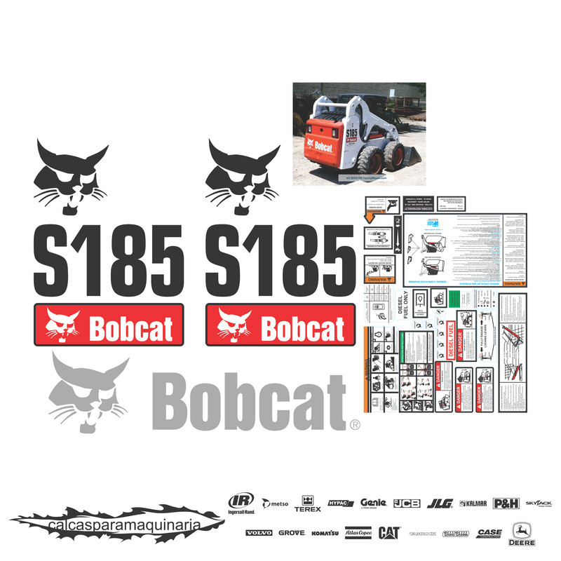 JUEGO DE CALCAS DE RESTAURACION PARA BOBCAT S185 NVO