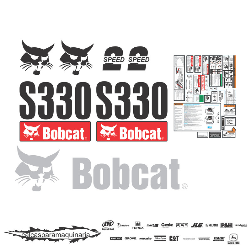 JUEGO DE CALCAS DE RESTAURACION PARA BOBCAT S330 NVO