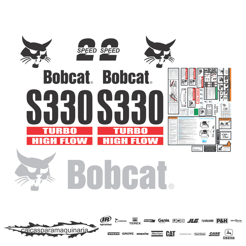 JUEGO DE CALCAS DE RESTAURACION PARA BOBCAT S330 VJO