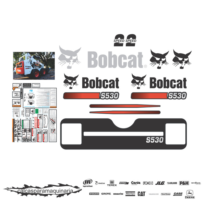 JUEGO DE CALCAS DE RESTAURACION PARA BOBCAT S530
