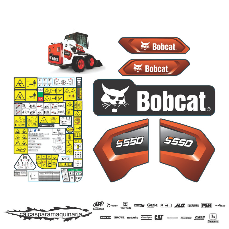 JUEGO DE CALCAS DE RESTAURACION PARA BOBCAT S550  NVO