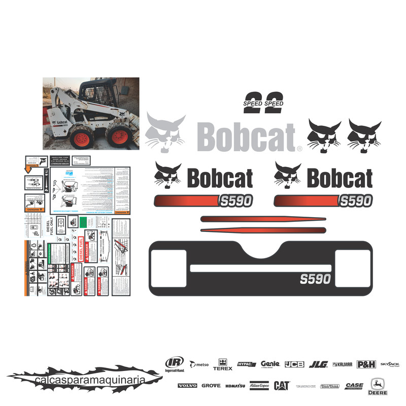 JUEGO DE CALCAS DE RESTAURACION PARA BOBCAT S590