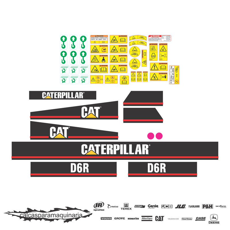JUEGO DE CALCAS DE RESTAURACION PARA CAT D6R