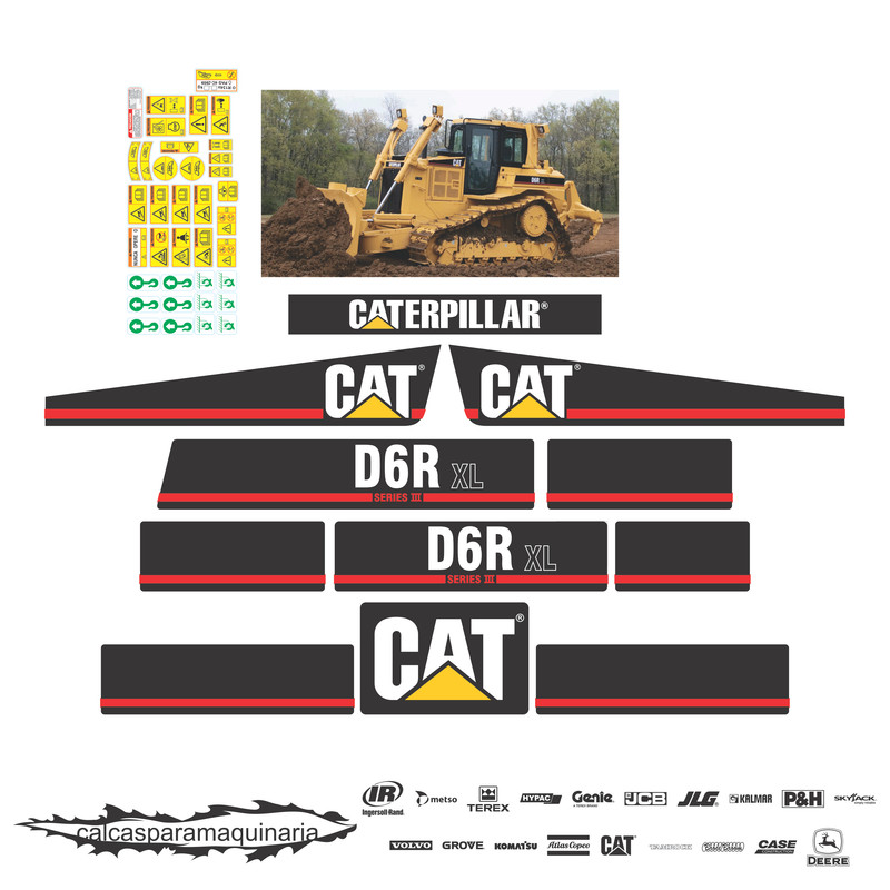 JUEGO DE CALCAS DE RESTAURACION PARA CAT D6RXLS3