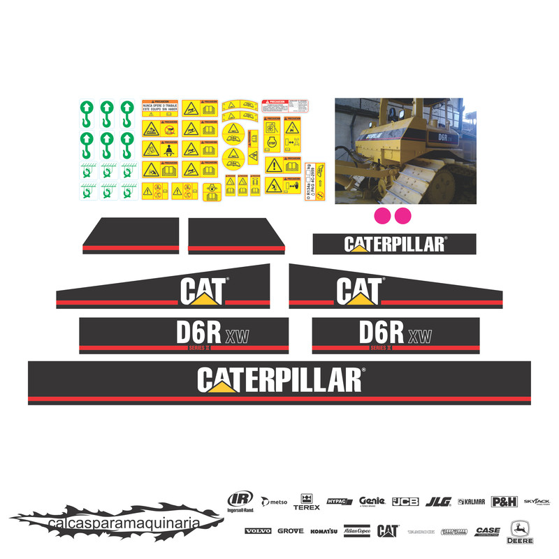 JUEGO DE CALCAS DE RESTAURACION PARA CAT D6RXWS2