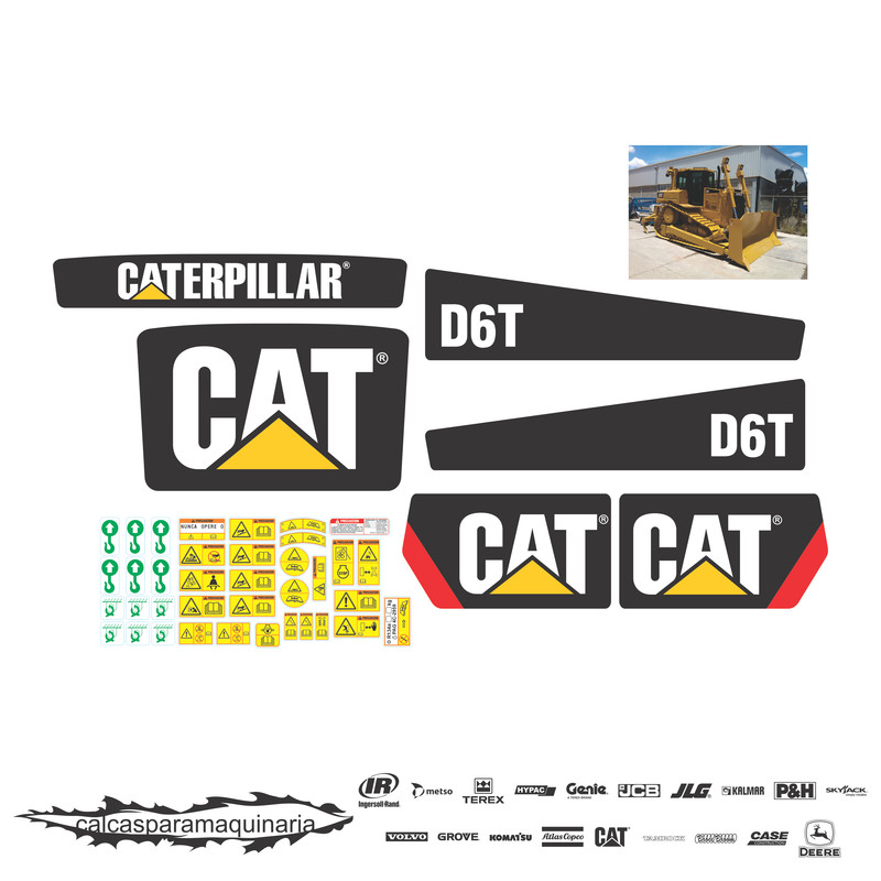 JUEGO DE CALCAS DE RESTAURACION PARA CAT D6T NVO