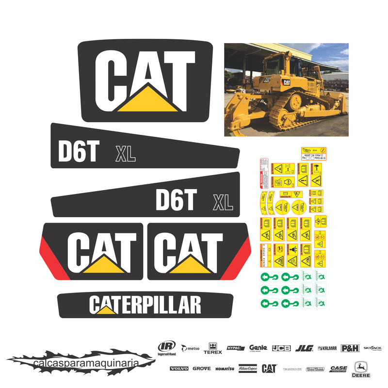 JUEGO DE CALCAS DE RESTAURACION PARA CAT D6TXL2 NVO
