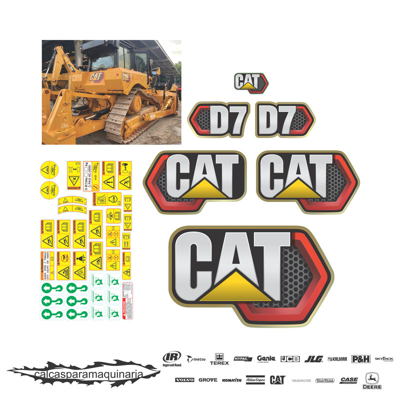 JUEGO DE CALCAS DE RESTAURACION PARA CAT D7 PANAL