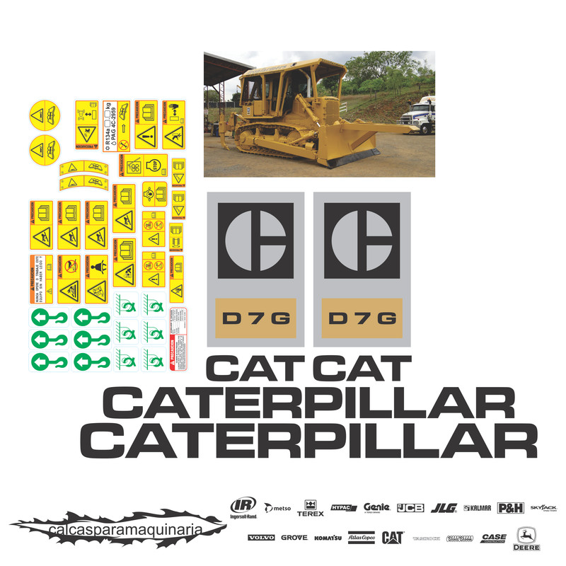 JUEGO DE CALCAS DE RESTAURACION PARA CAT D7G ANTI