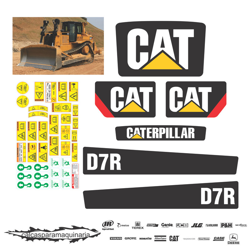 JUEGO DE CALCAS DE RESTAURACION PARA CAT D7R NVO