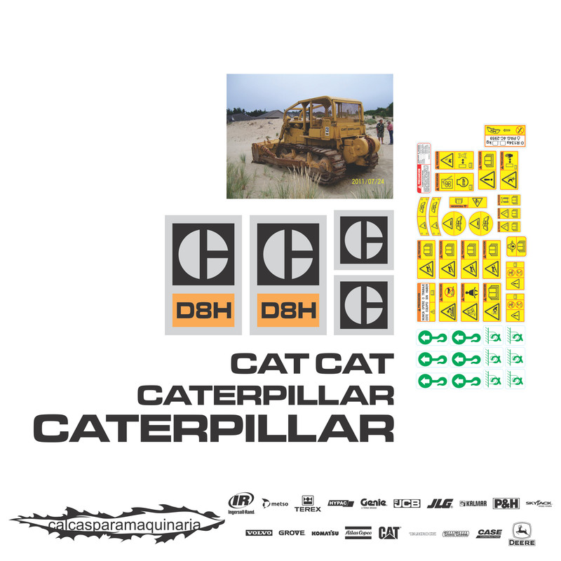 JUEGO DE CALCAS DE RESTAURACION PARA CAT D8H ANTI