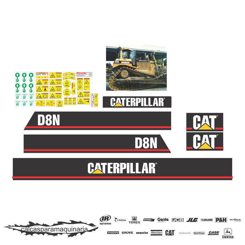 JUEGO DE CALCAS DE RESTAURACION PARA CAT D8N CON PROTEC