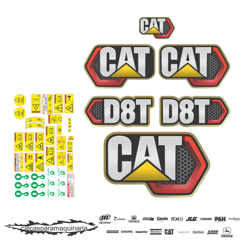 JUEGO DE CALCAS DE RESTAURACION PARA CAT D8T PANAL