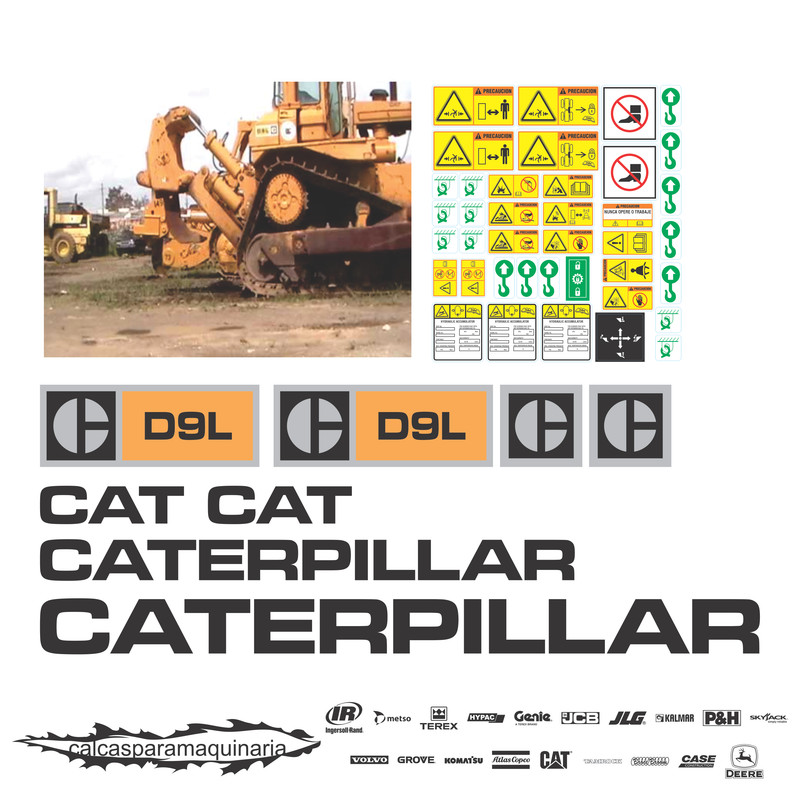 JUEGO DE CALCAS DE RESTAURACION PARA CAT D9L ANTI