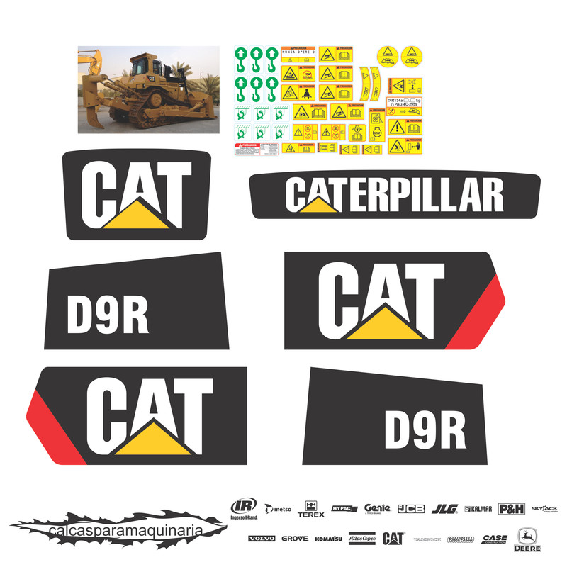 JUEGO DE CALCAS DE RESTAURACION PARA CAT D9R NVO