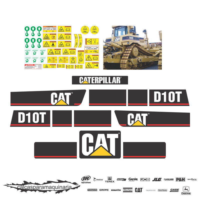 JUEGO DE CALCAS DE RESTAURACION PARA CAT D10T