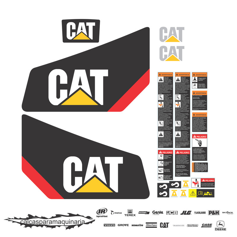 JUEGO DE CALCAS DE RESTAURACION PARA CAT 2EP6500 NVO