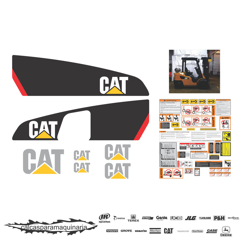 JUEGO DE CALCAS DE RESTAURACION PARA CAT 2P6000