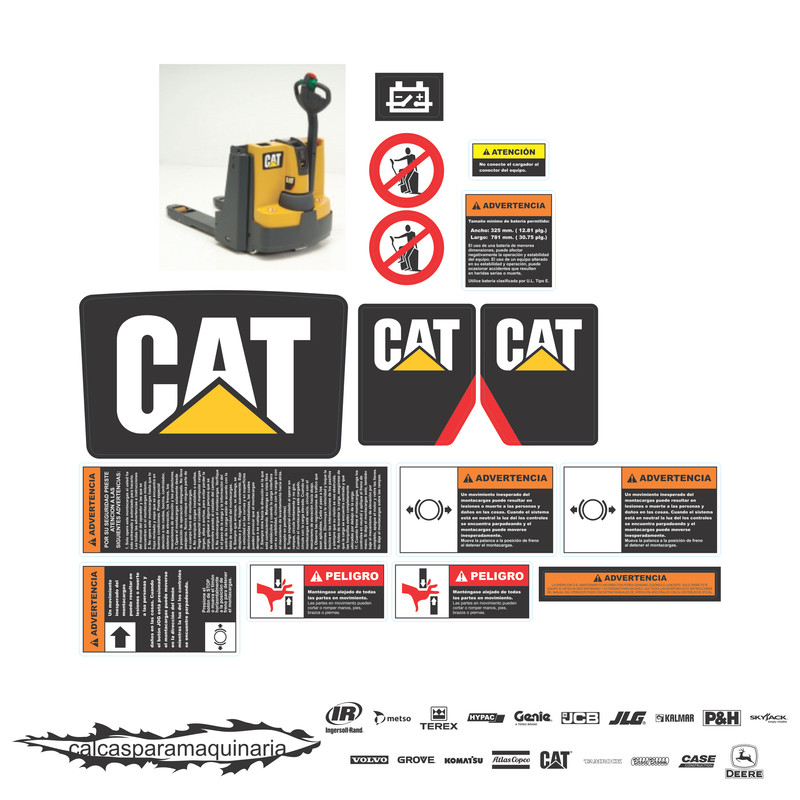 JUEGO DE CALCAS DE RESTAURACION PARA CAT 2WP4500 