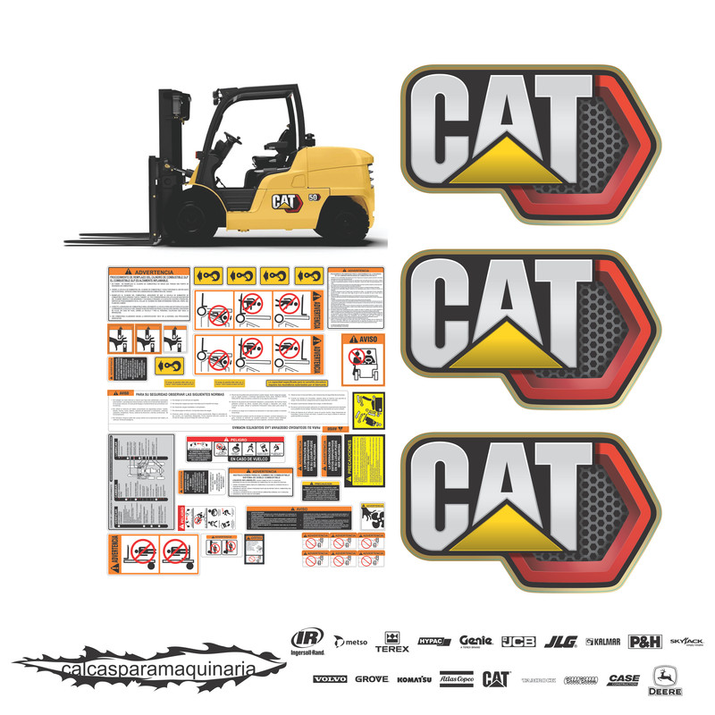 JUEGO DE CALCAS DE RESTAURACION PARA CAT DP40K PANAL
