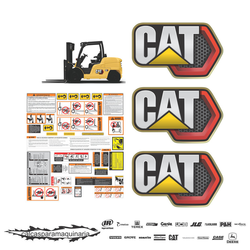 JUEGO DE CALCAS DE RESTAURACION PARA CAT DP55K PANAL