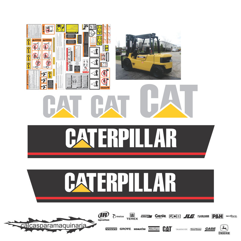 JUEGO DE CALCAS DE RESTAURACION PARA CAT DP50K VJO