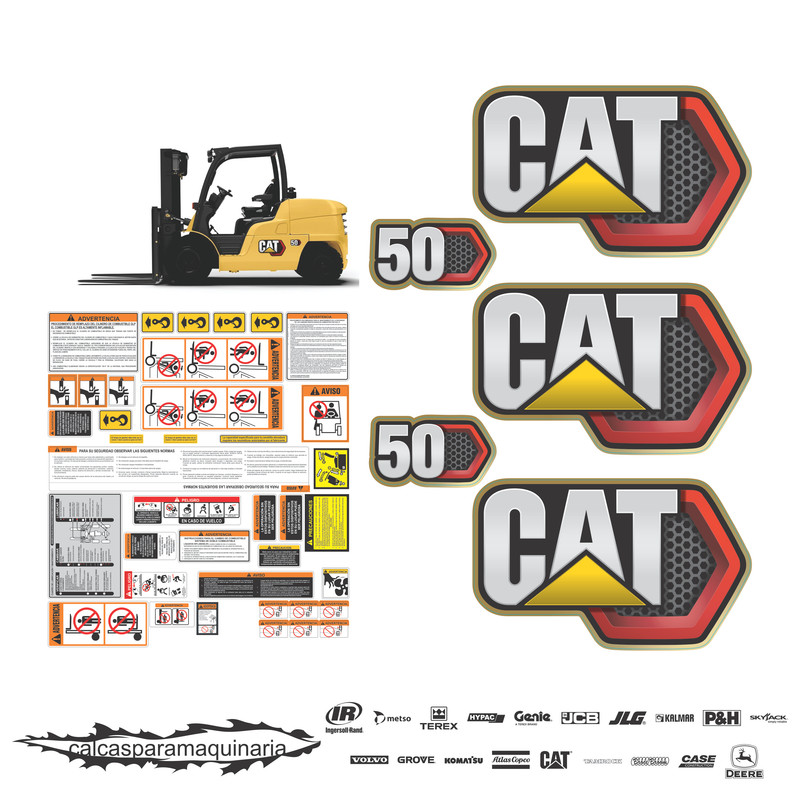 JUEGO DE CALCAS DE RESTAURACION PARA CAT DP55N PANAL