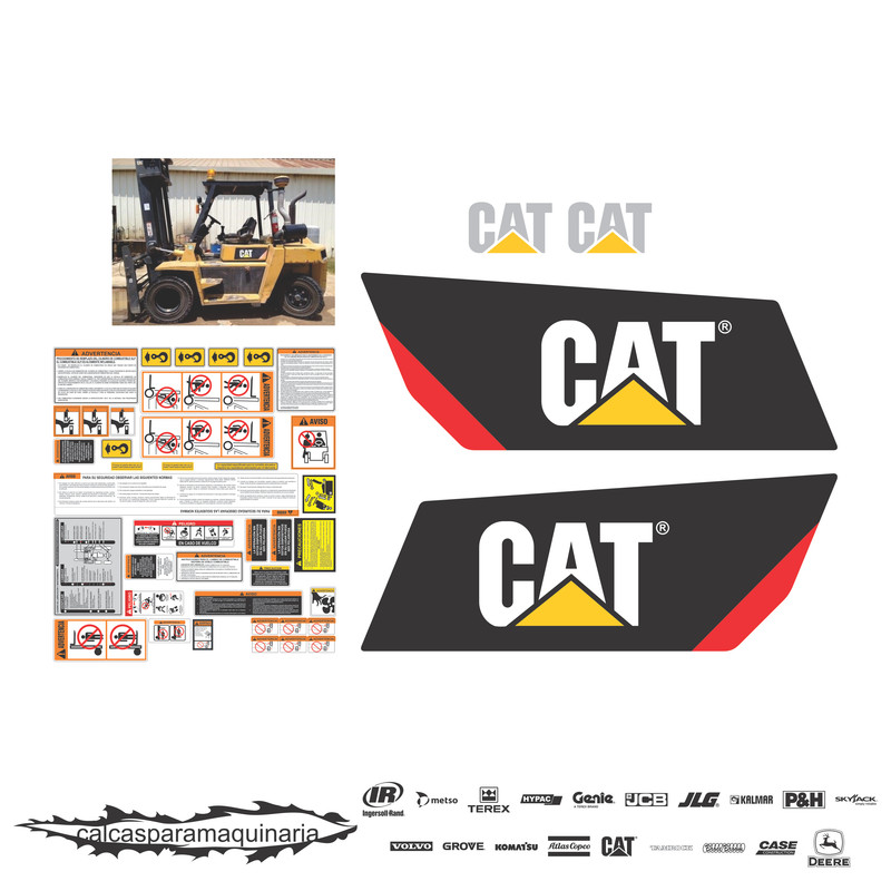 JUEGO DE CALCAS DE RESTAURACION PARA CAT DP70K