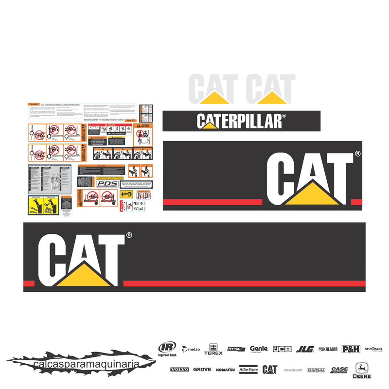 JUEGO DE CALCAS DE RESTAURACION PARA CAT EC25K VJO