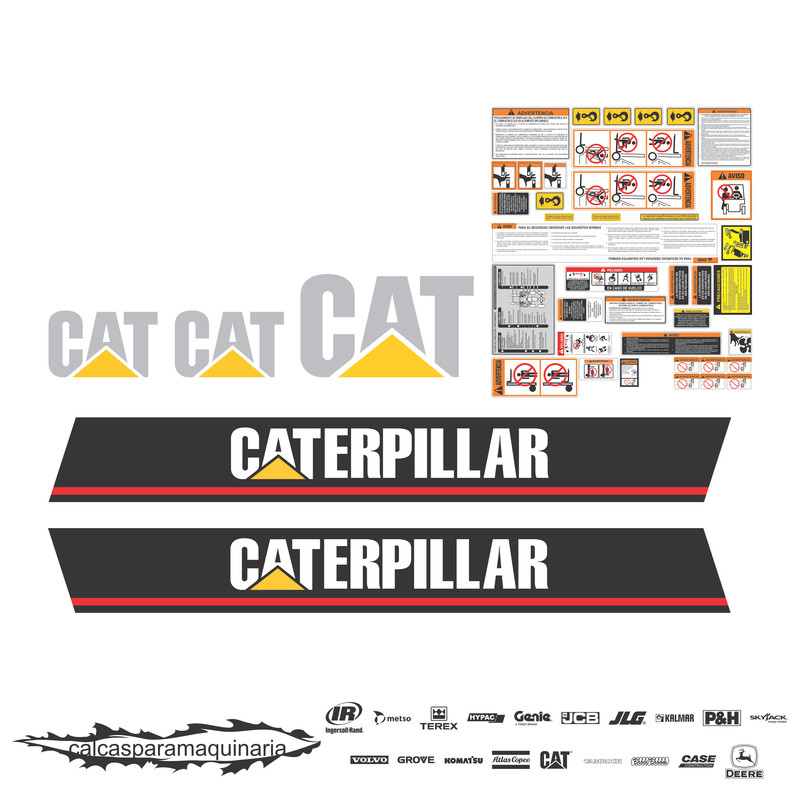 JUEGO DE CALCAS DE RESTAURACION PARA CAT GC25 VJO