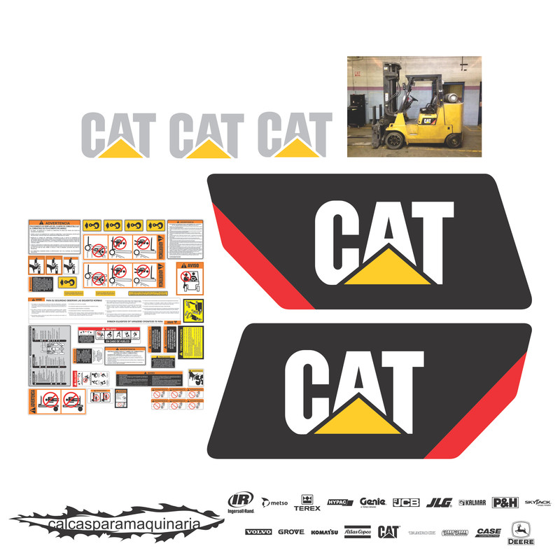 JUEGO DE CALCAS DE RESTAURACION PARA CAT GC70K NVO 