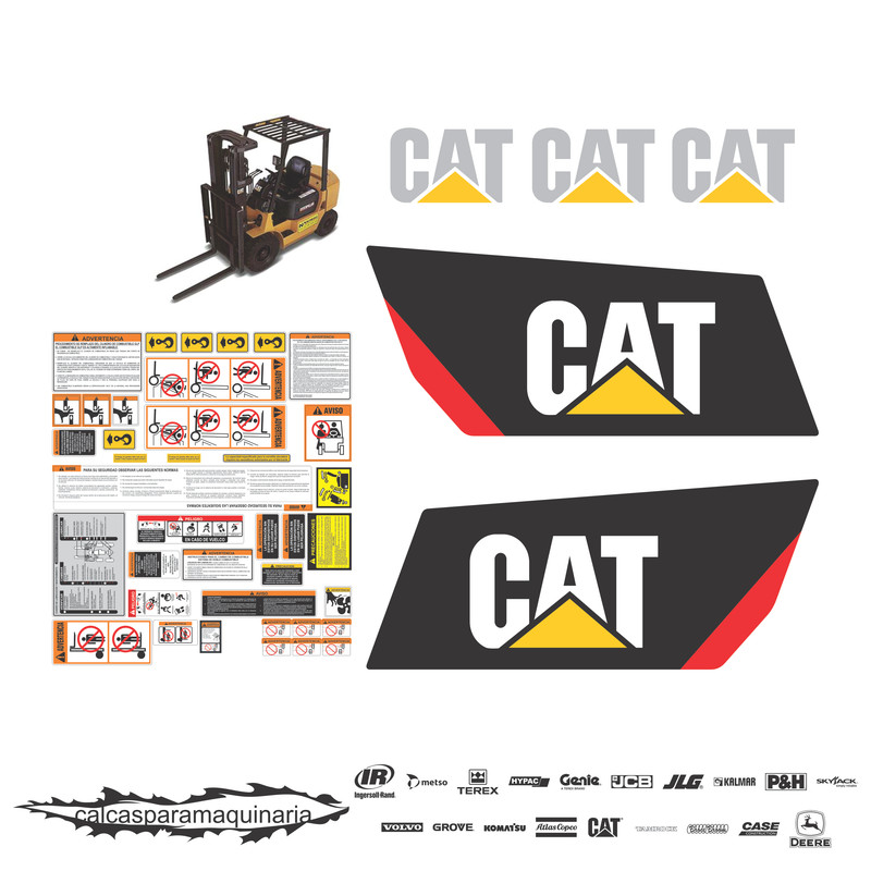 JUEGO DE CALCAS DE RESTAURACION PARA CAT GP15 NVO