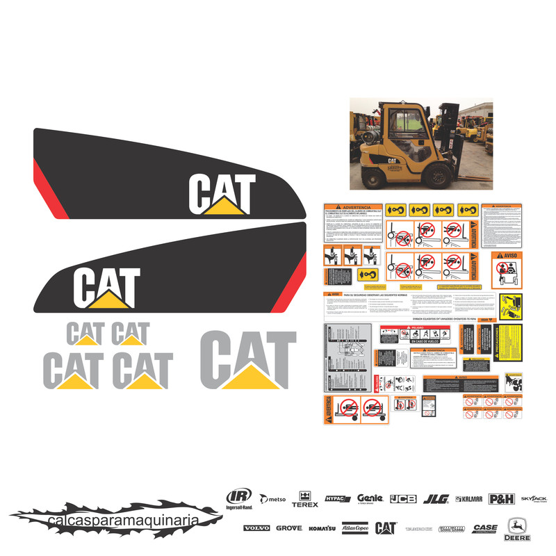 JUEGO DE CALCAS DE RESTAURACION PARA CAT GP15N NVO